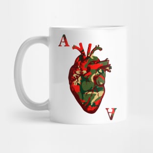 Cool Tees Card Suits Camouflaged Heart Mug